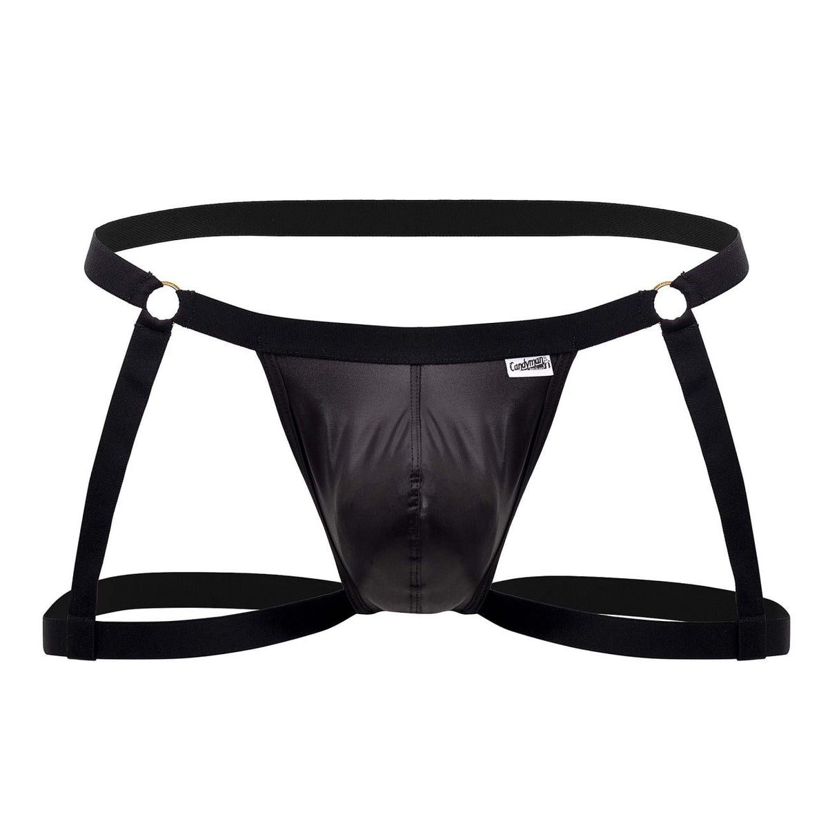 CandyMan Garter Jockstrap - Black