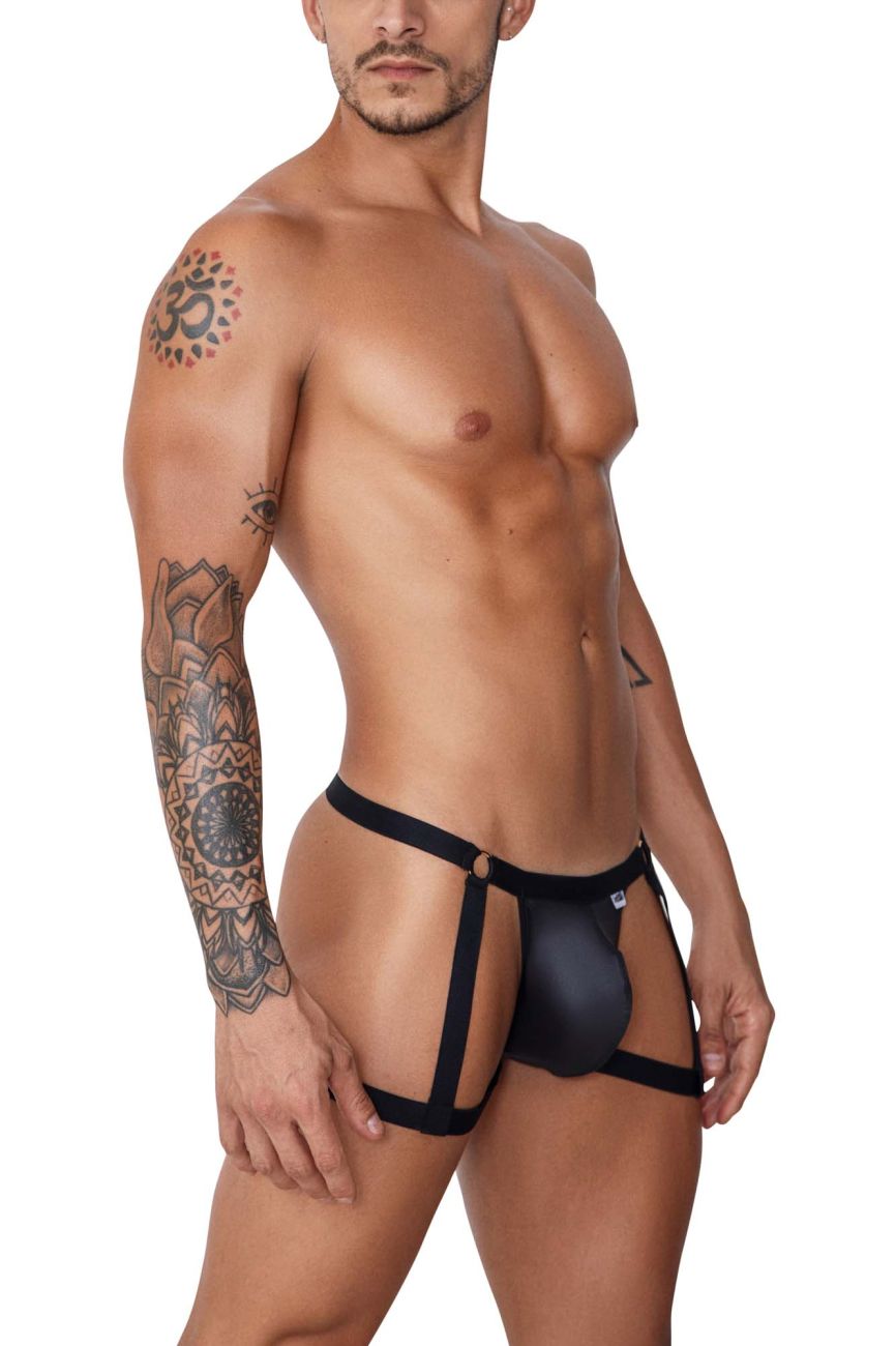 CandyMan Garter Jockstrap - Black