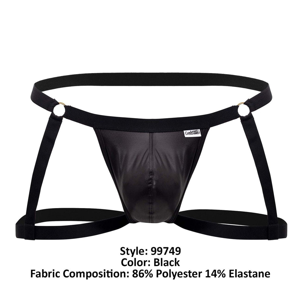 CandyMan Garter Jockstrap - Black