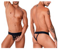 CandyMan Fringe Thongs - Black