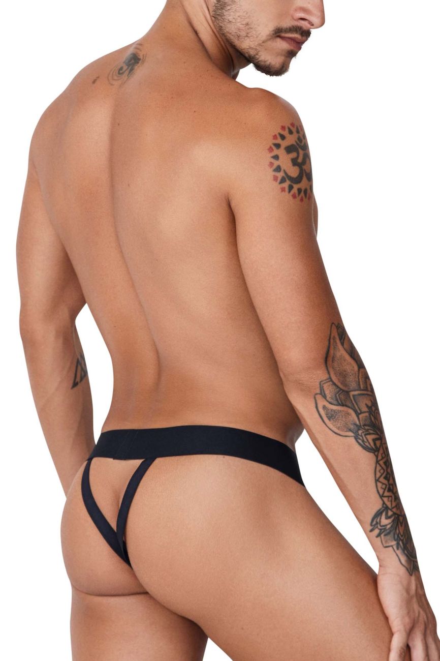 CandyMan Fringe Thongs - Black