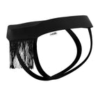 CandyMan Fringe Thongs - Black