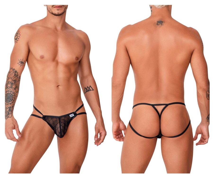 CandyMan Mesh Jock G-String - Black