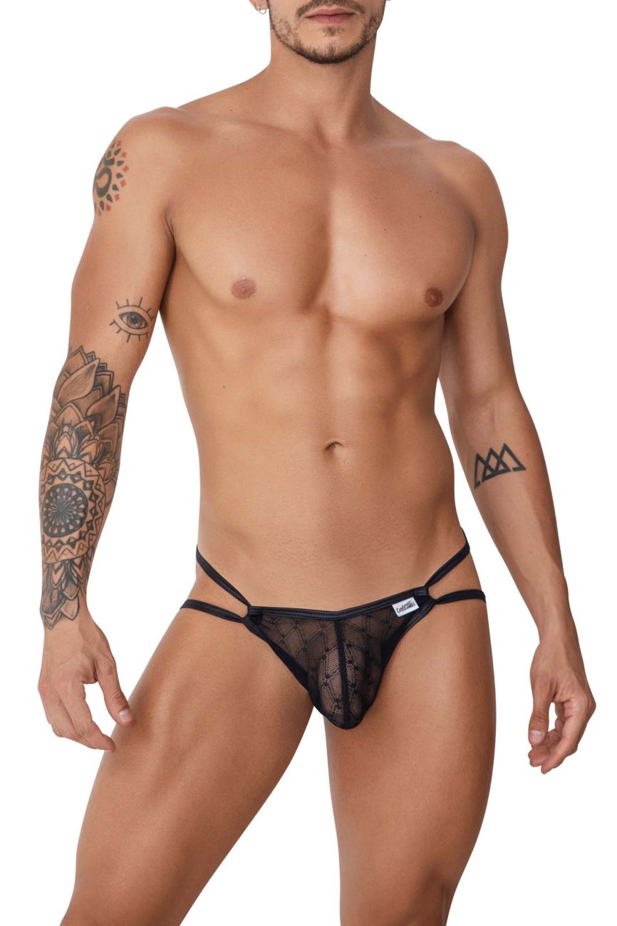 CandyMan Mesh Jock G-String - Black