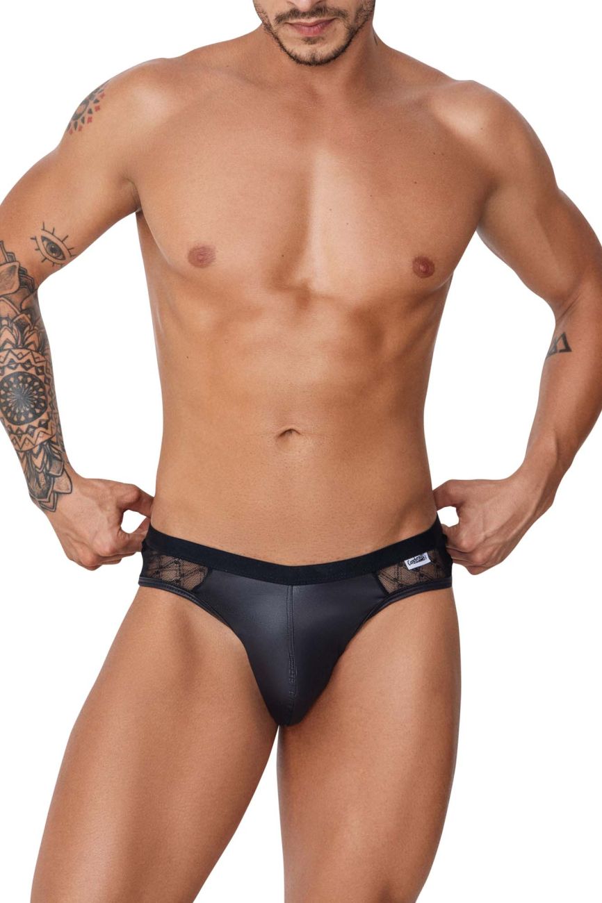 CandyMan Naked Back Lace Jockstrap - Black