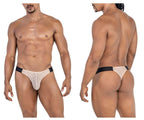 CandyMan Mesh Thongs - Beige