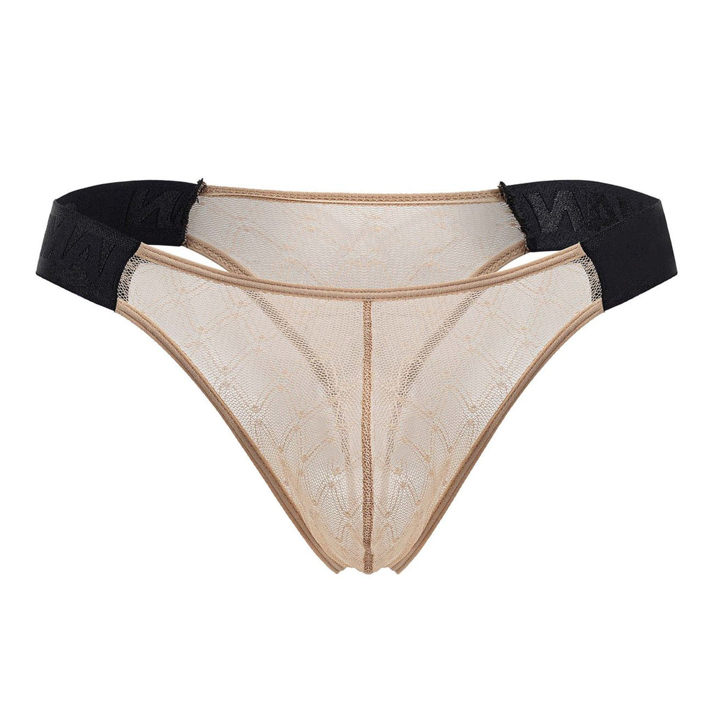 CandyMan Mesh Thongs - Beige