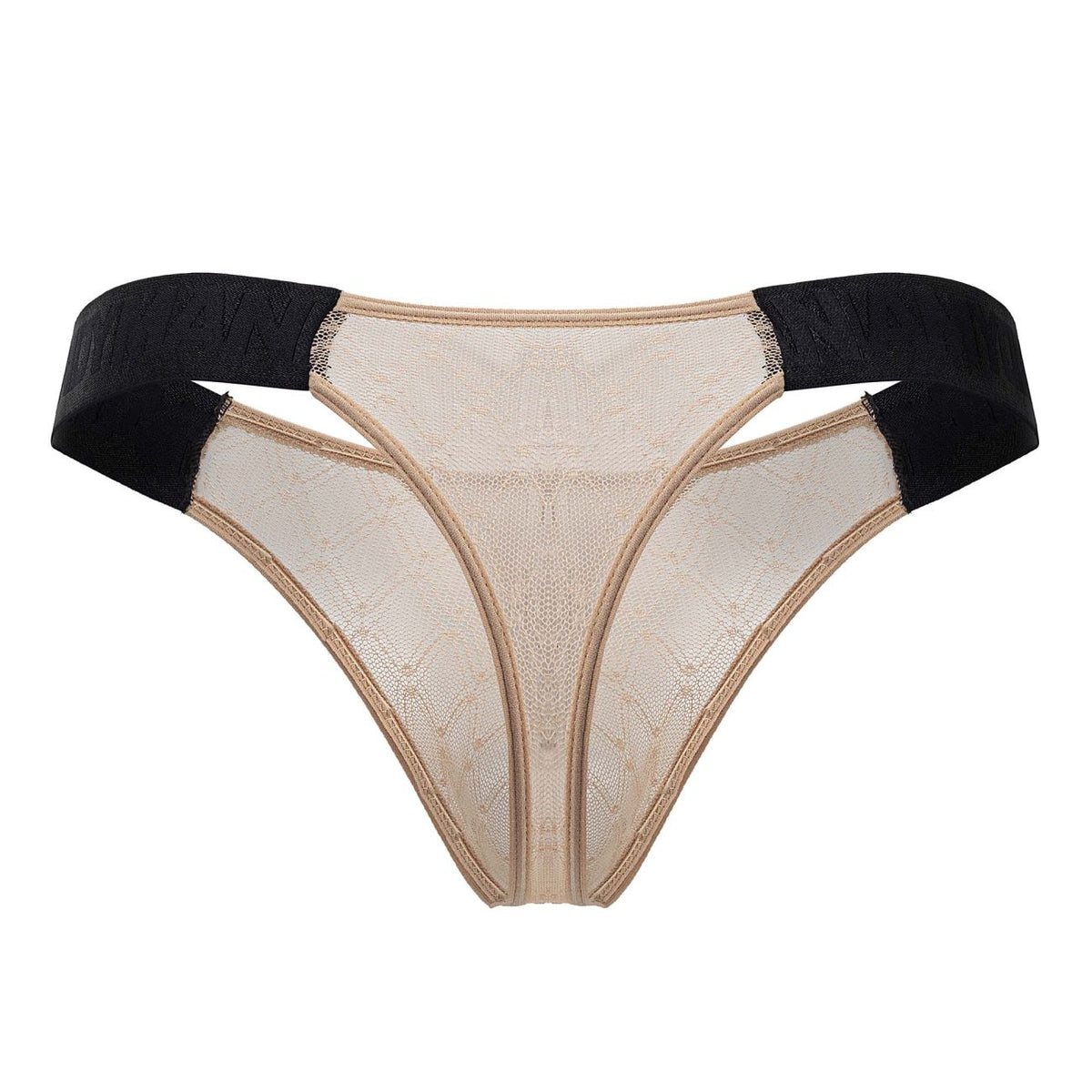CandyMan Mesh Thongs - Beige