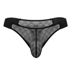 CandyMan Microfiber Mesh Thongs - Black