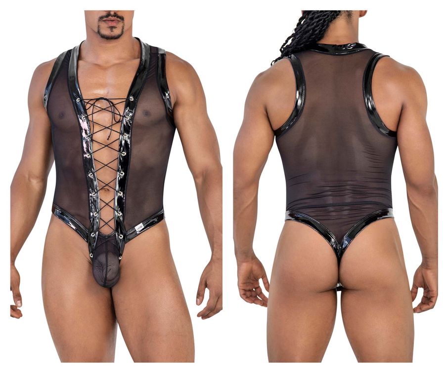 CandyMan Gladiator Bodysuit - Black