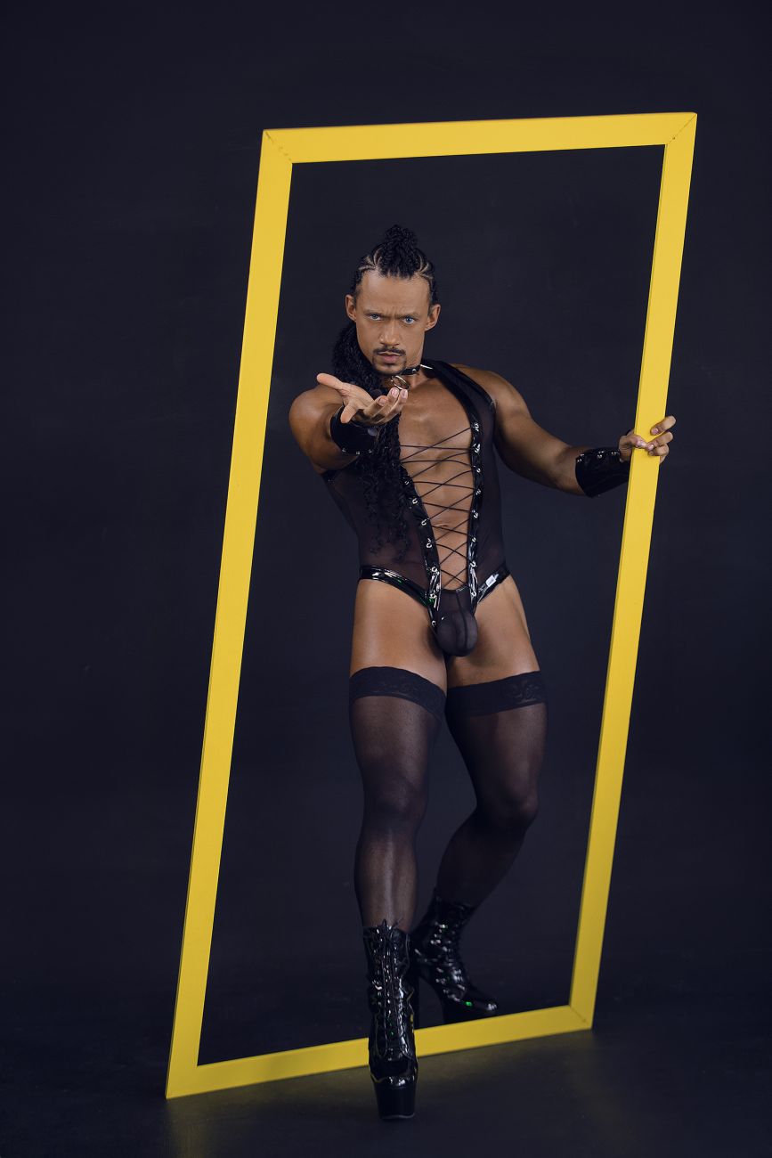 CandyMan Gladiator Bodysuit - Black