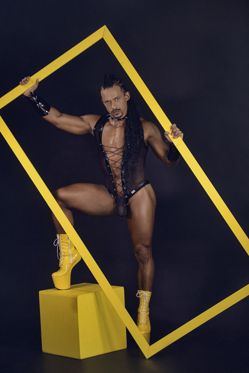 CandyMan Gladiator Bodysuit - Black
