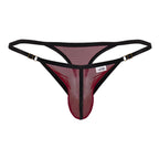 CandyMan Mesh Thongs - Burgundy