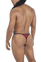 CandyMan Mesh Thongs - Burgundy