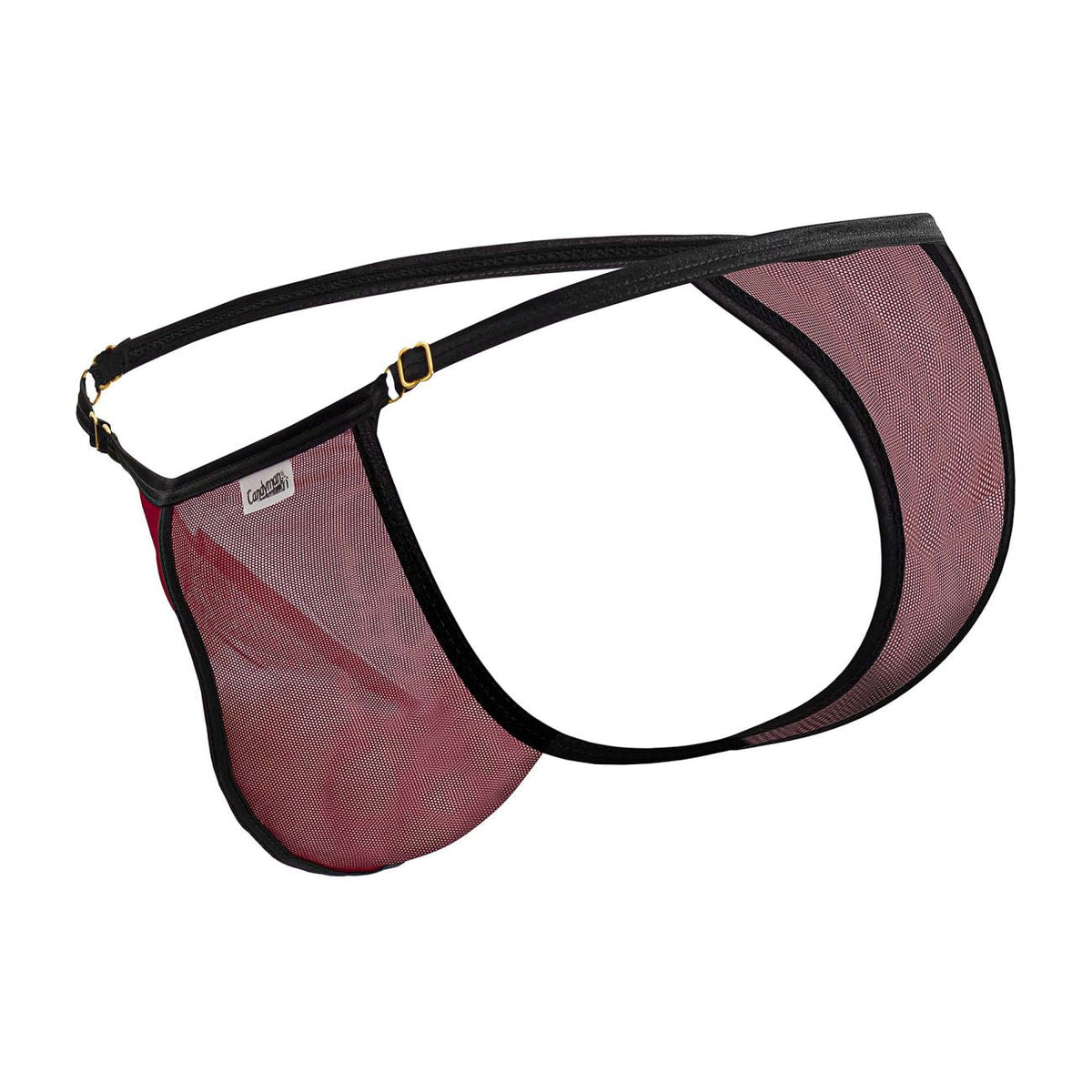 CandyMan Mesh Thongs - Burgundy