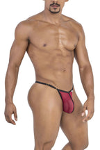 CandyMan Mesh Thongs - Burgundy