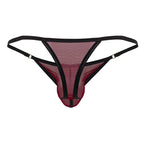 CandyMan Mesh Thongs - Burgundy