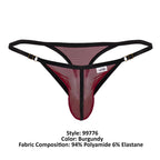 CandyMan Mesh Thongs - Burgundy
