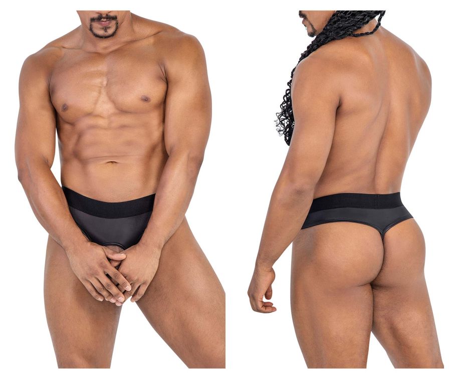 CandyMan Protuder Thongs - Black