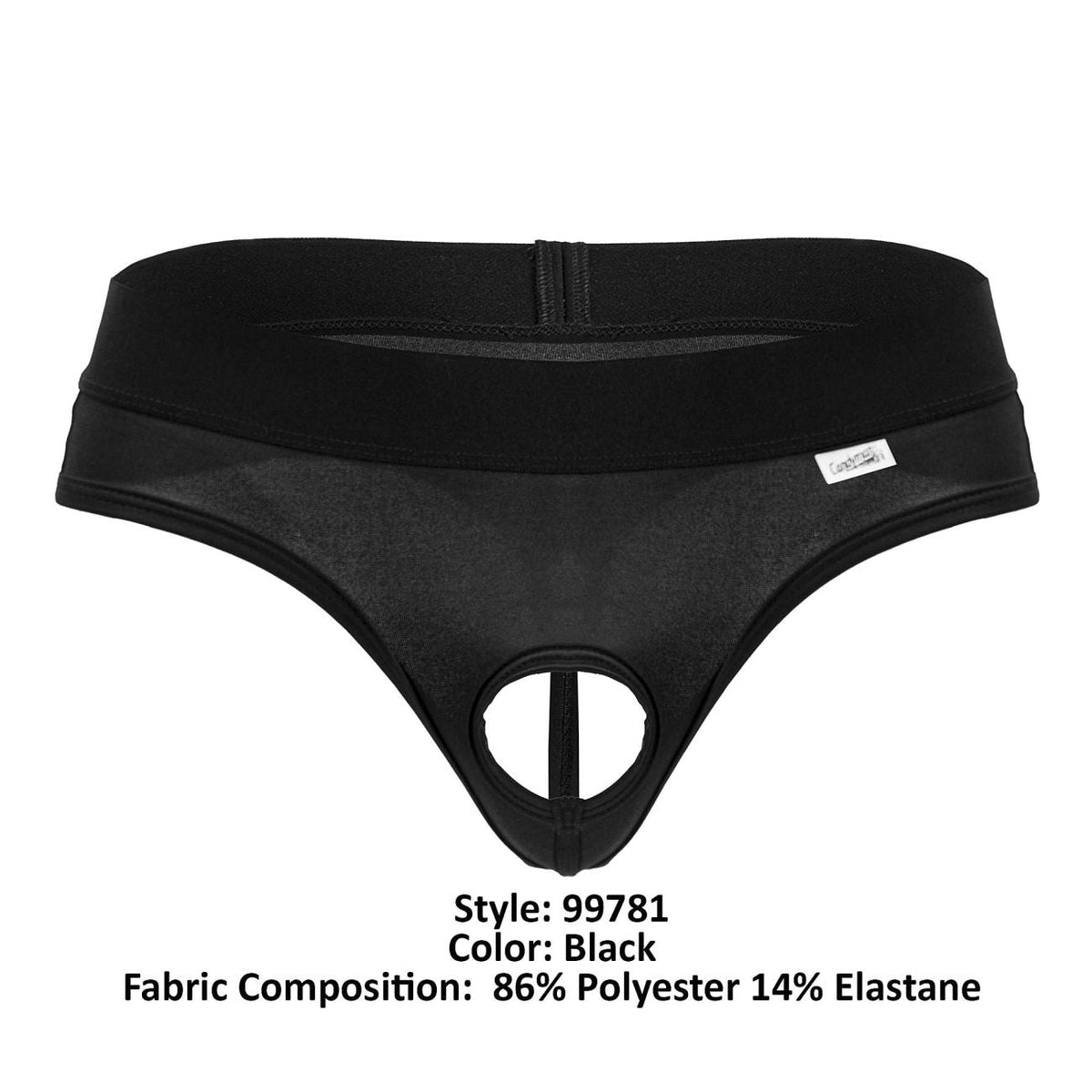 CandyMan Protuder Thongs - Black