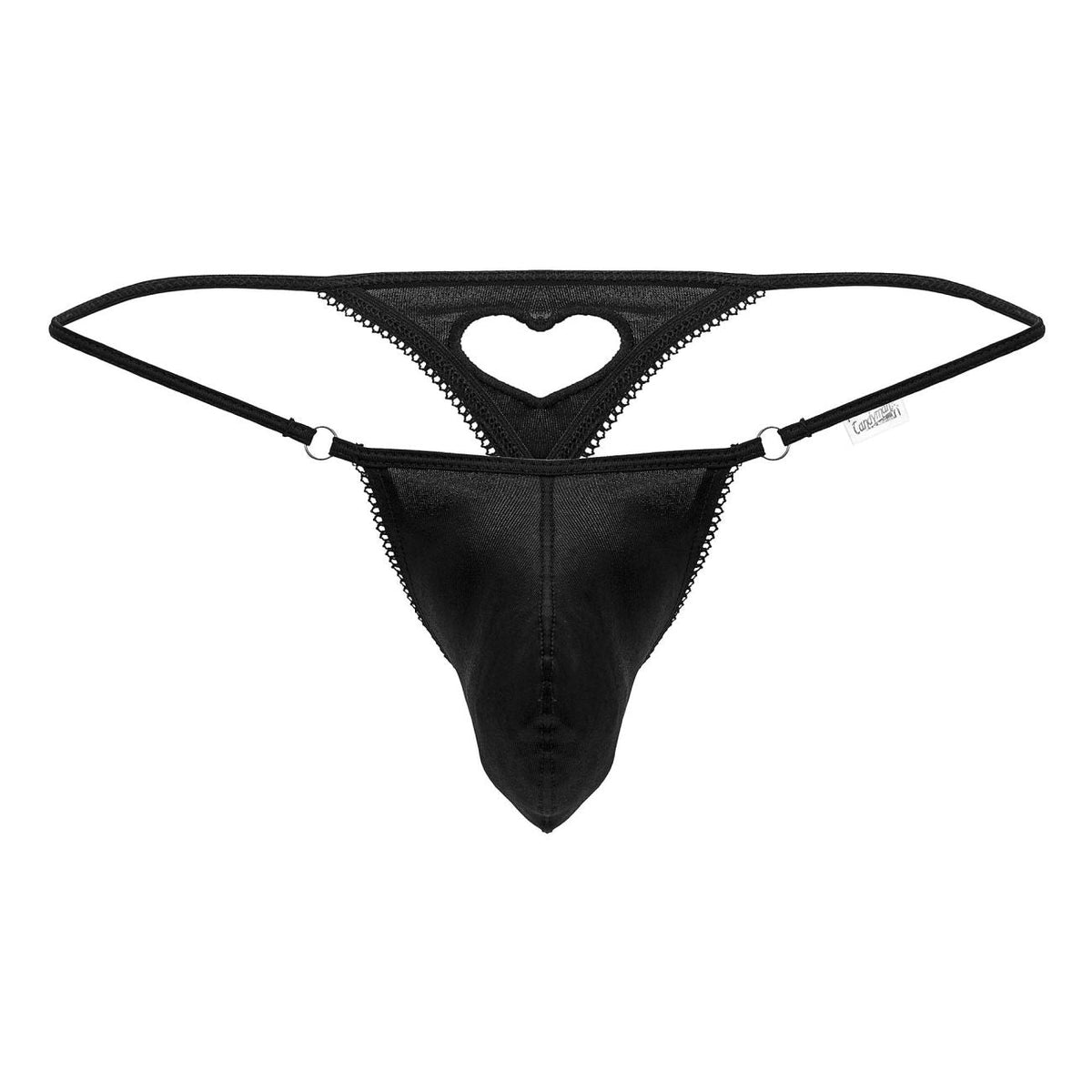 CandyMan Heart Thongs - Black