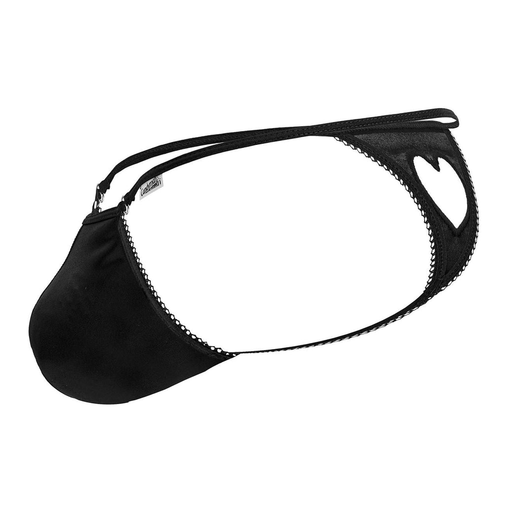 CandyMan Heart Thongs - Black