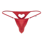 CandyMan Heart Cut-Out Thongs - Red