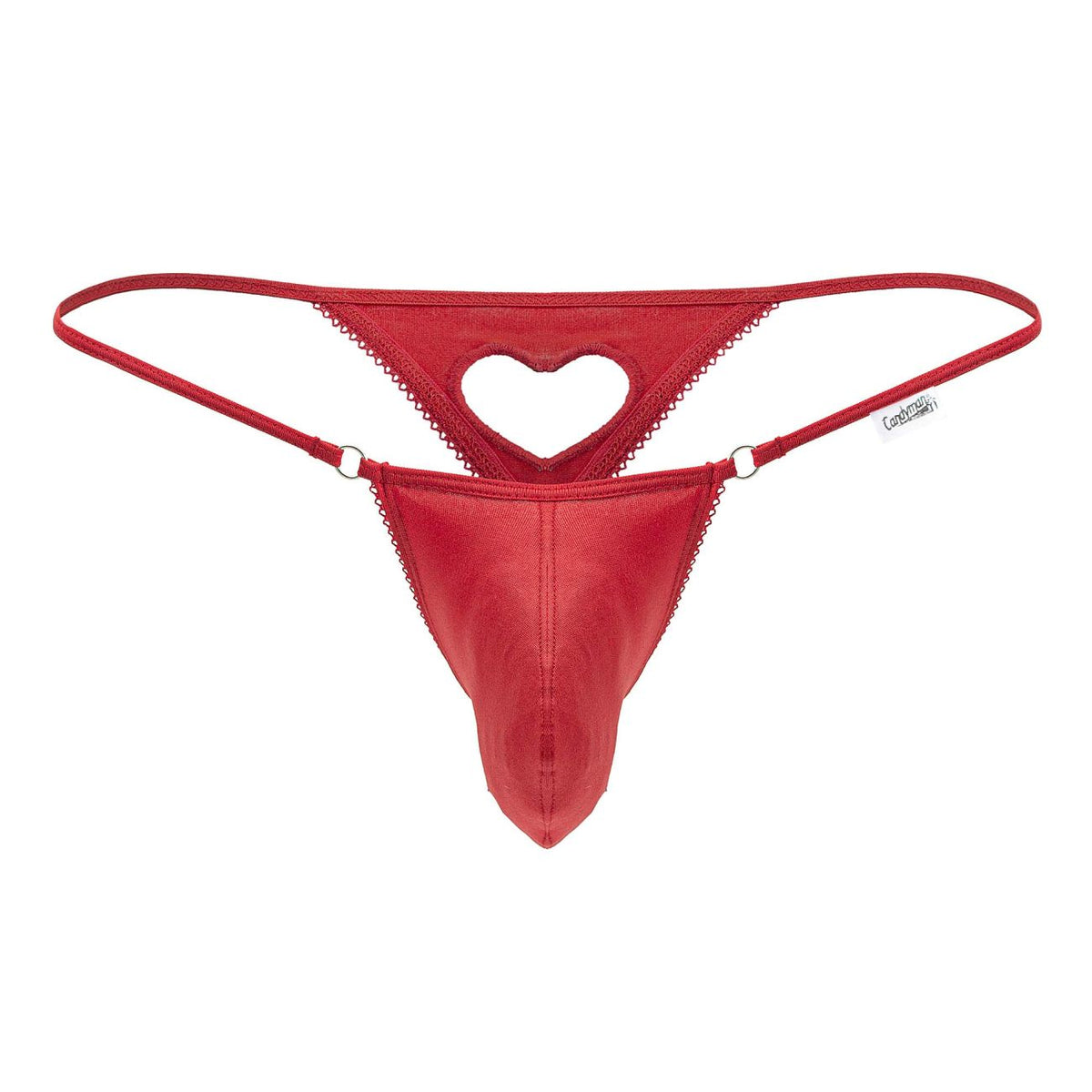 CandyMan Heart Cut-Out Thongs - Red