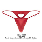 CandyMan Heart Cut-Out Thongs - Red