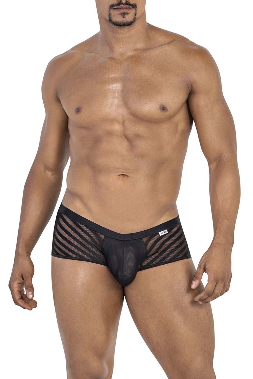 CandyMan Striped Mesh Trunks - Black