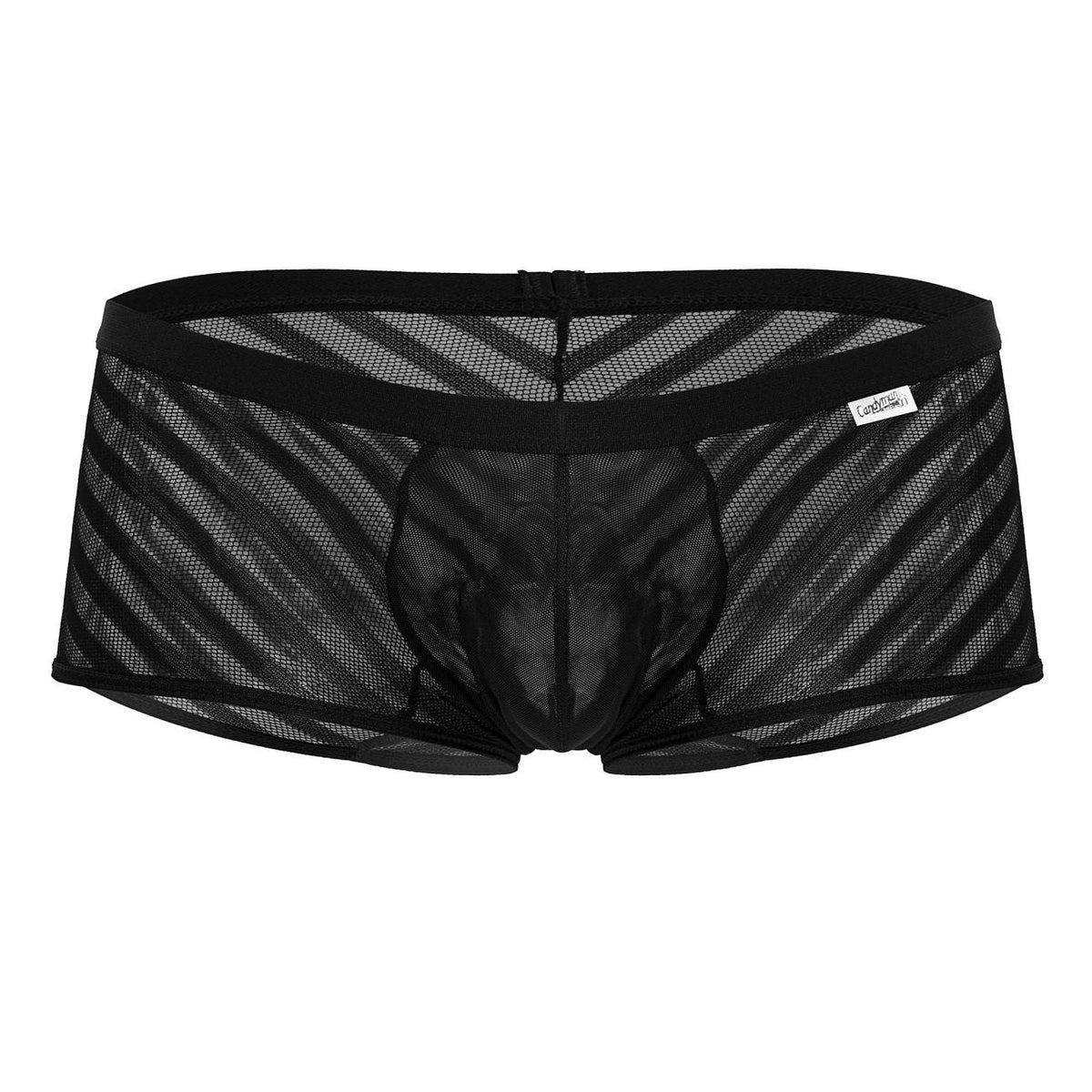 CandyMan Striped Mesh Trunks - Black