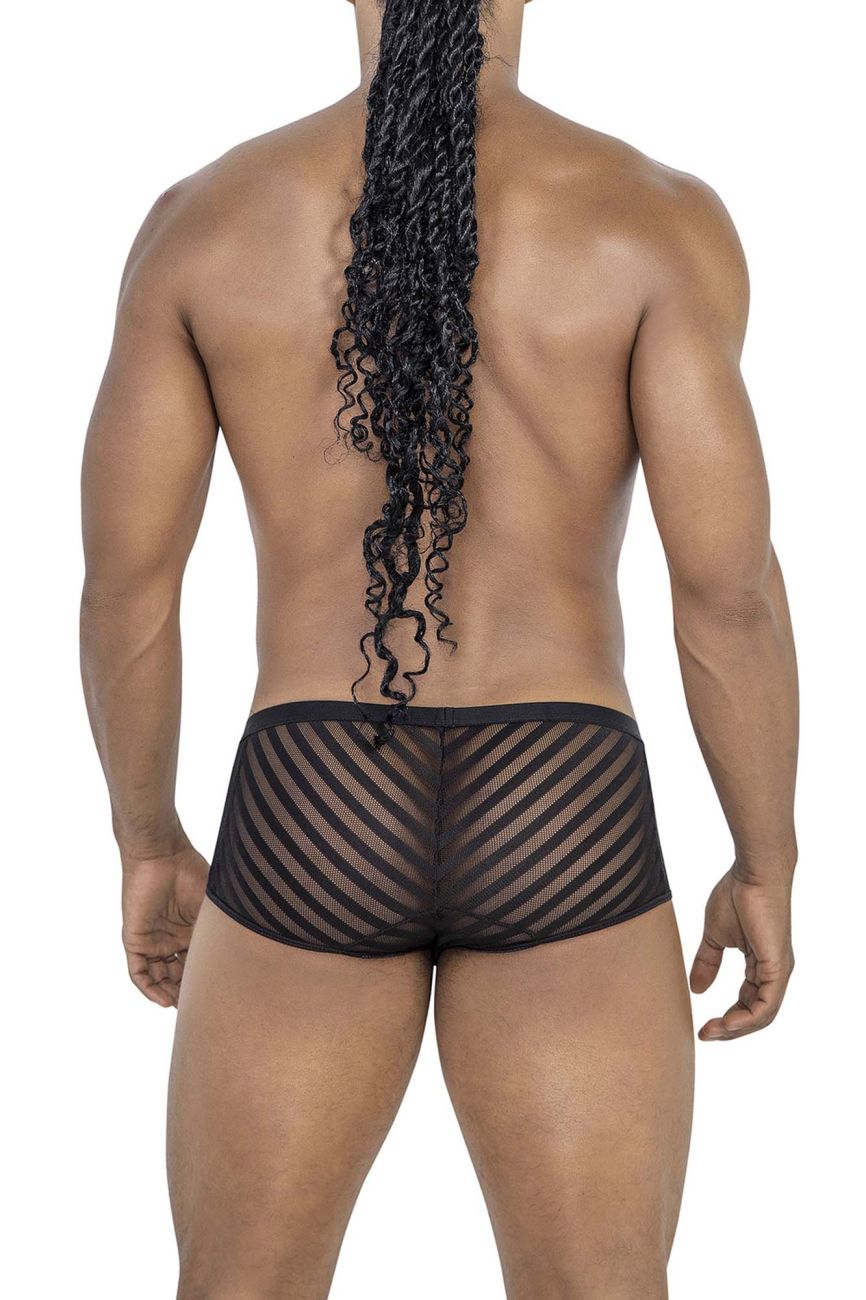 CandyMan Striped Mesh Trunks - Black