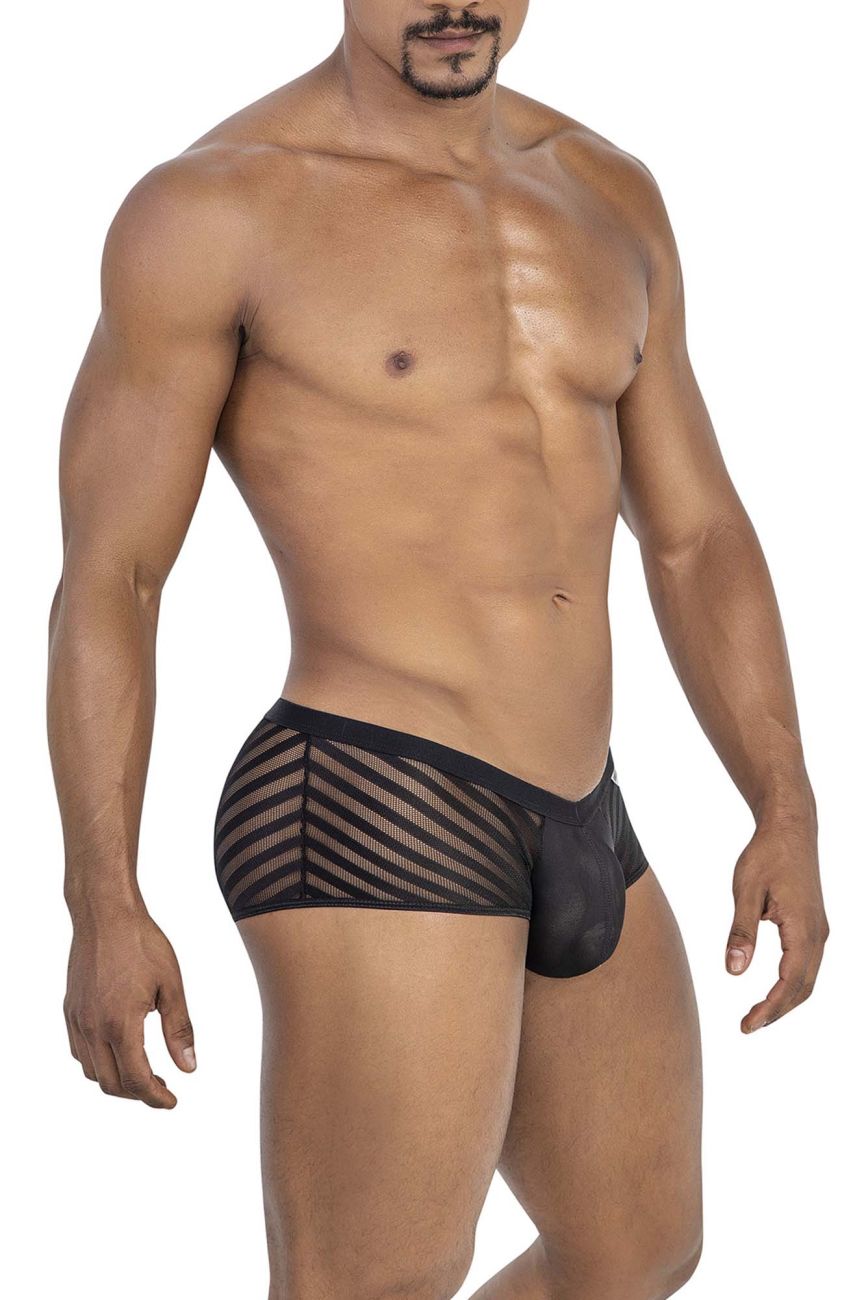 CandyMan Striped Mesh Trunks - Black
