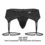 CandyMan Mesh Garter Thongs - Black