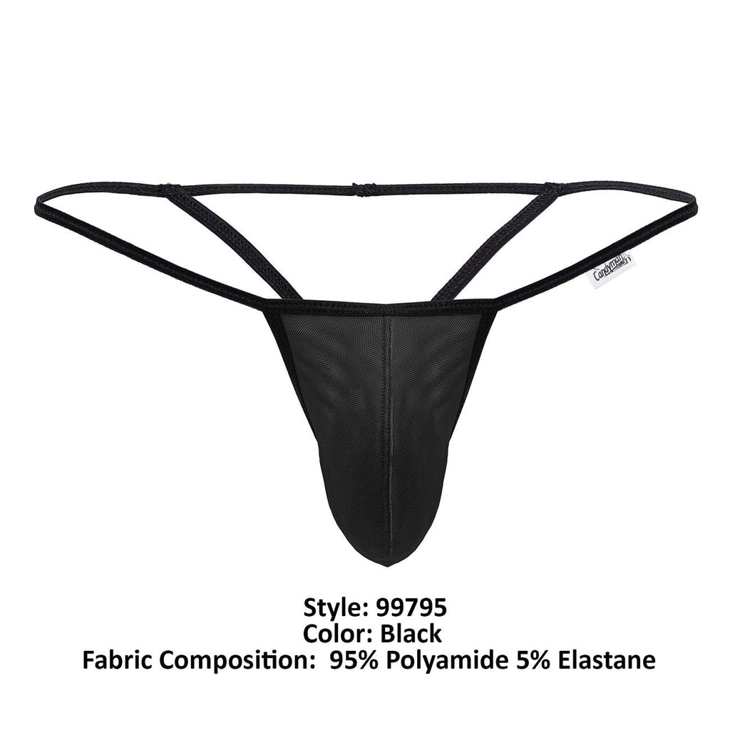 CandyMan Mesh G-String Thongs - Black