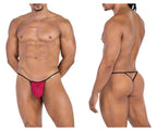 CandyMan Mesh G-String Thongs - Burgundy