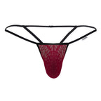 CandyMan Mesh G-String Thongs - Burgundy