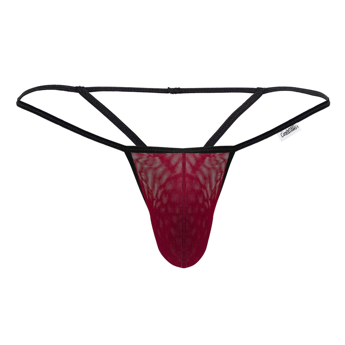 CandyMan Mesh G-String Thongs - Burgundy