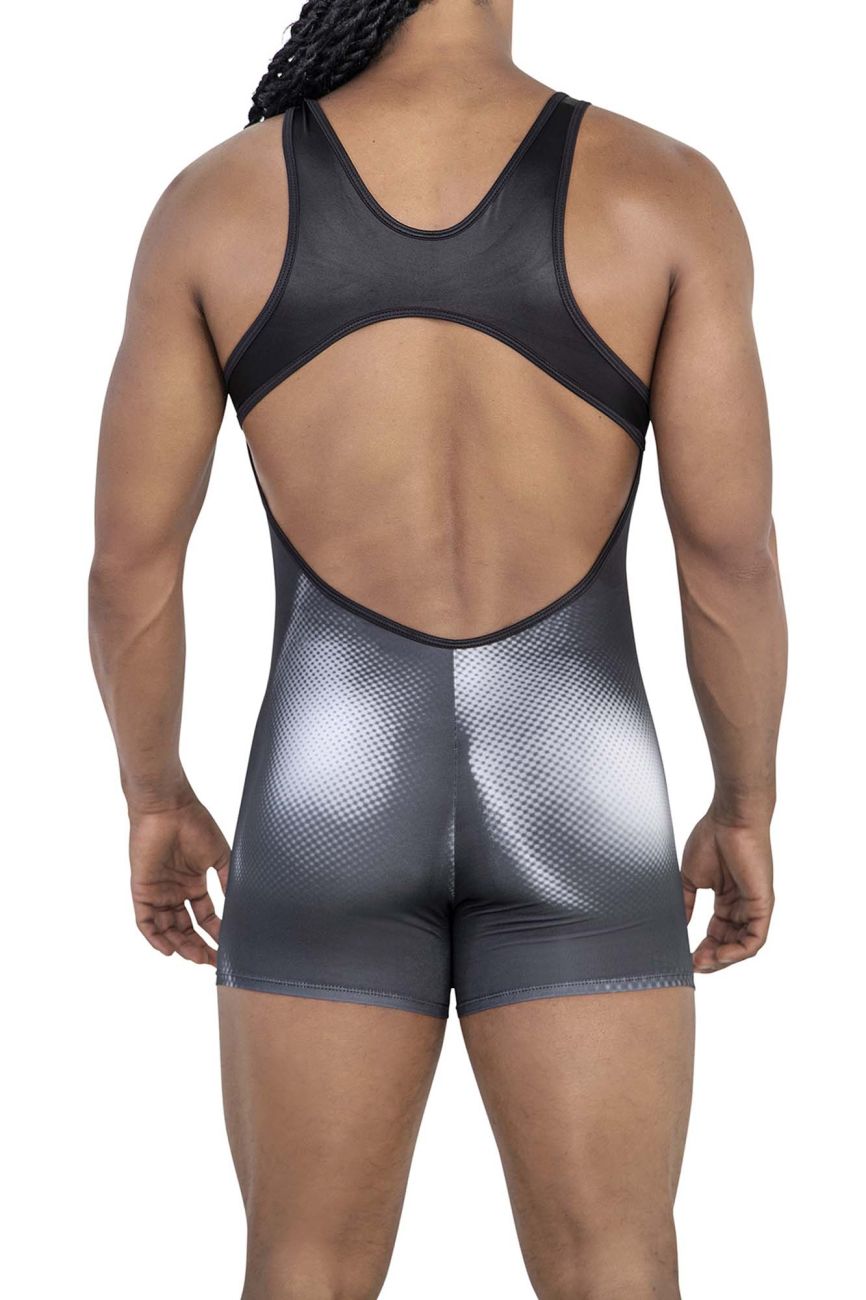 CandyMan Muscle Onesie Bodysuit - Black-White