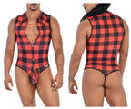 CandyMan Lumberjack Bodysuit - Red
