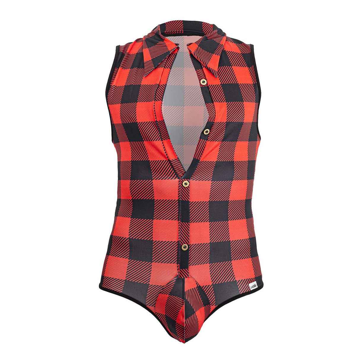 CandyMan Lumberjack Bodysuit - Red