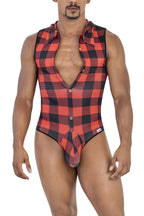 CandyMan Lumberjack Bodysuit - Red