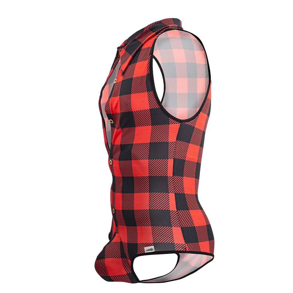 CandyMan Lumberjack Bodysuit - Red
