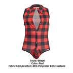 CandyMan Lumberjack Bodysuit - Red