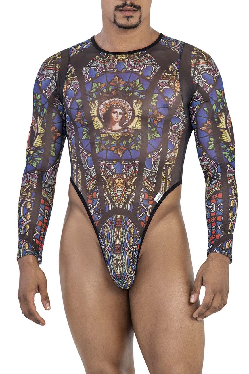 CandyMan Stained Glass Bodysuit - Black-Print