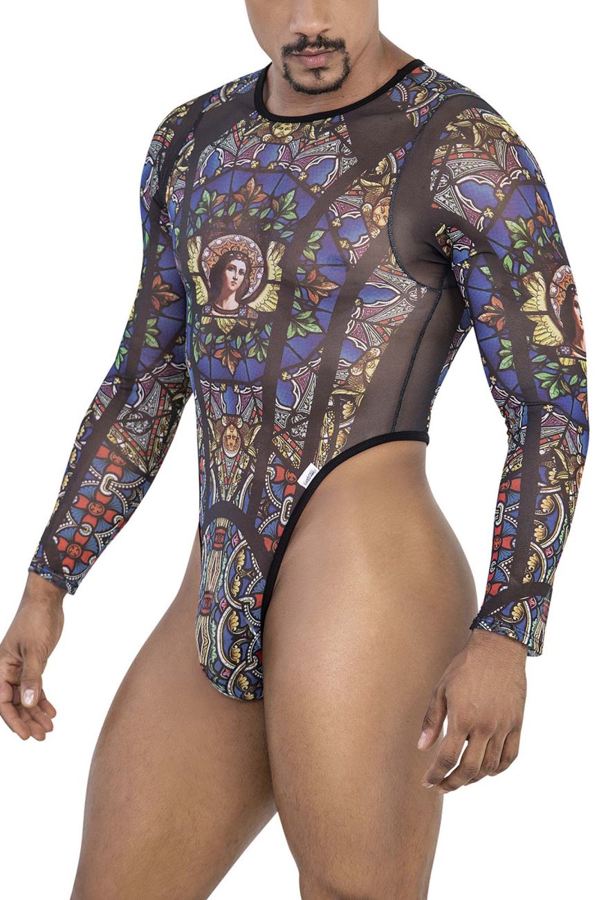 CandyMan Stained Glass Bodysuit - Black-Print