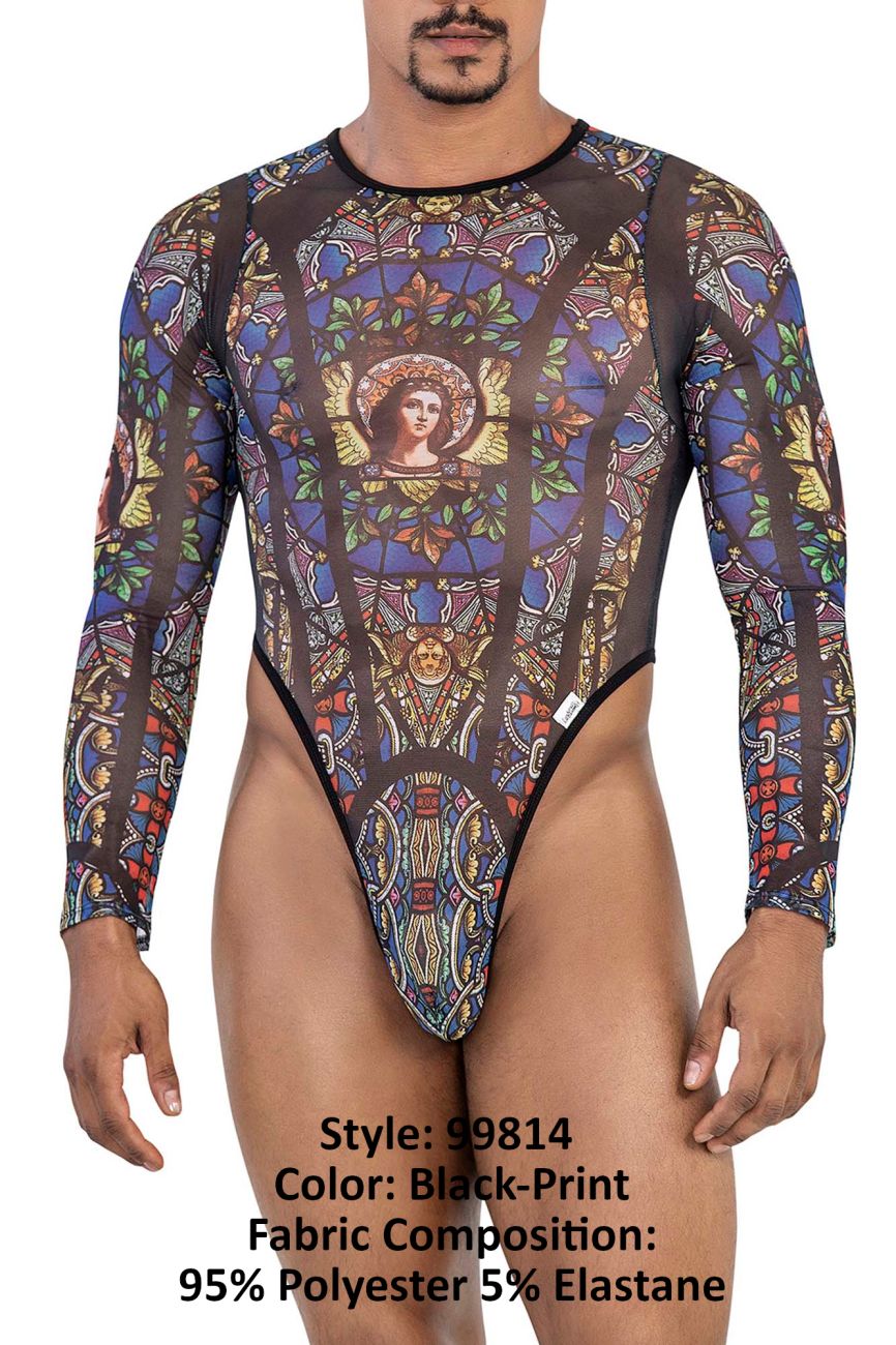 CandyMan Stained Glass Bodysuit - Black-Print