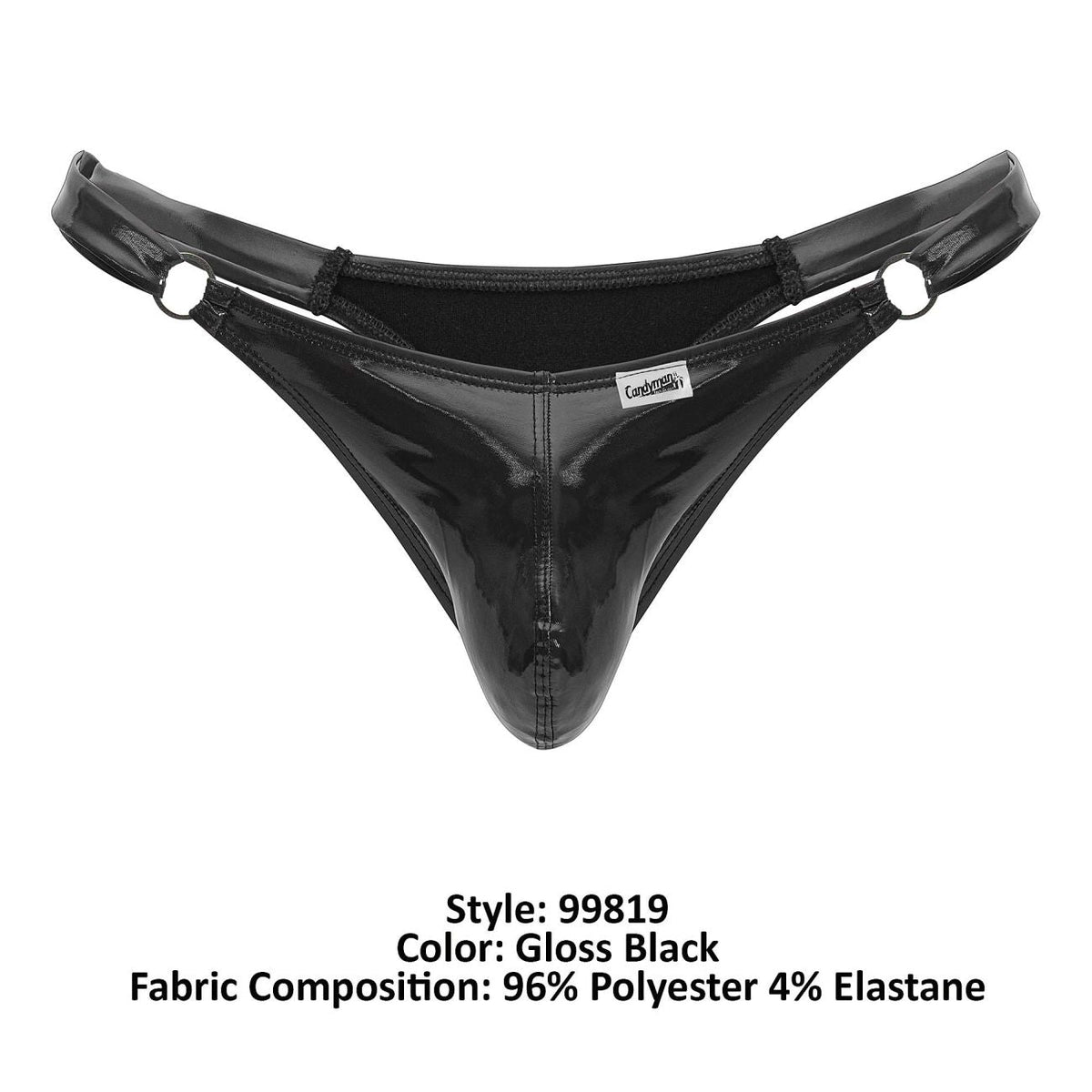 CandyMan Dom Thongs - Gloss Black