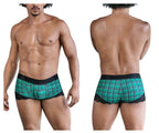 CandyMan Back to School Trunks - Green Plaid