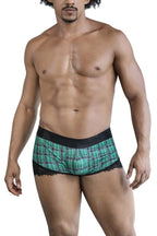 CandyMan Back to School Trunks - Green Plaid